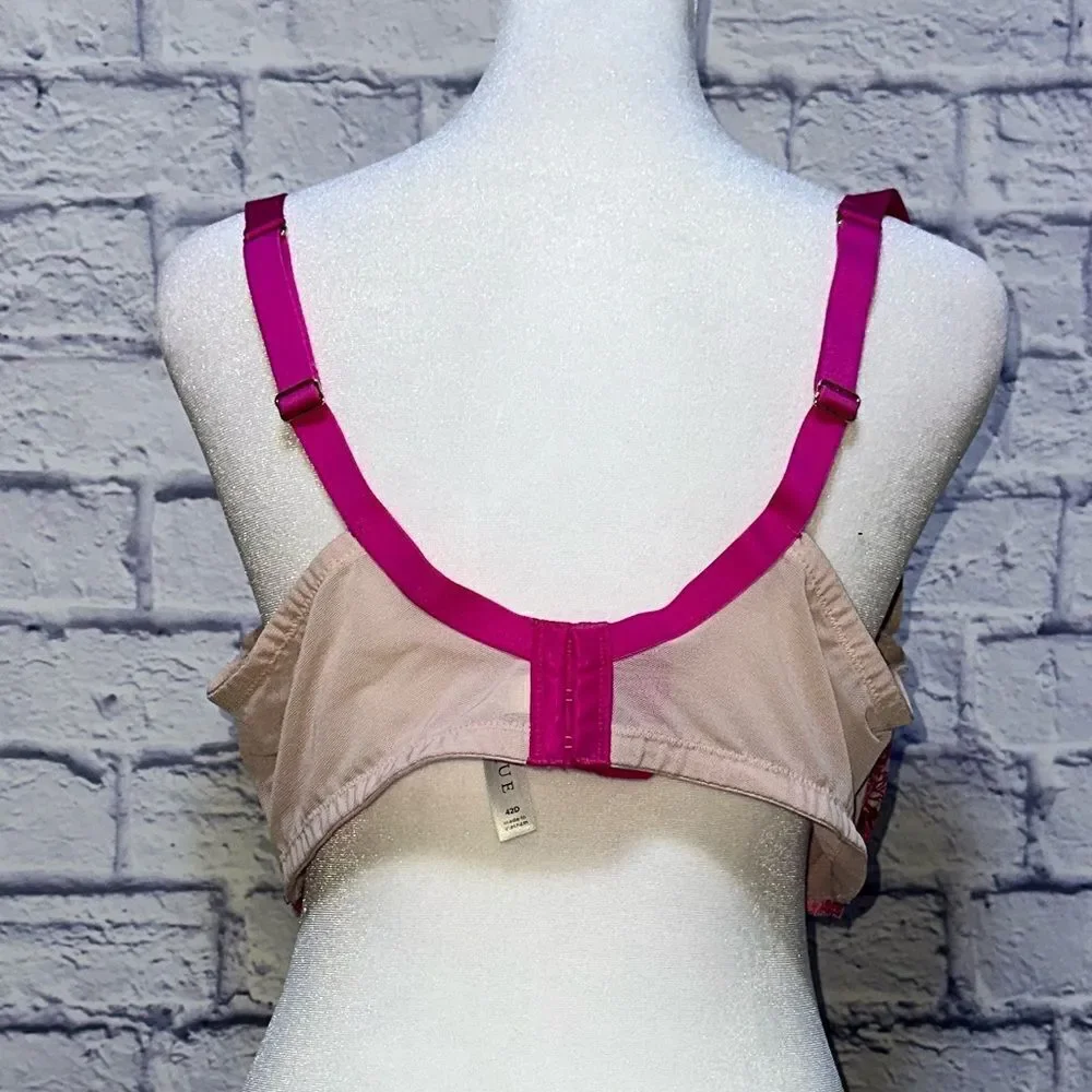 Cacique Embroidered Unlined Balconette Bra 42D